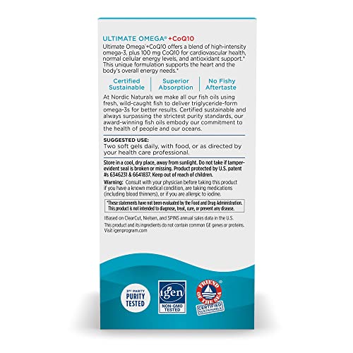 Nordic Naturals Ultimate Omega + CoQ10 Soft Gels