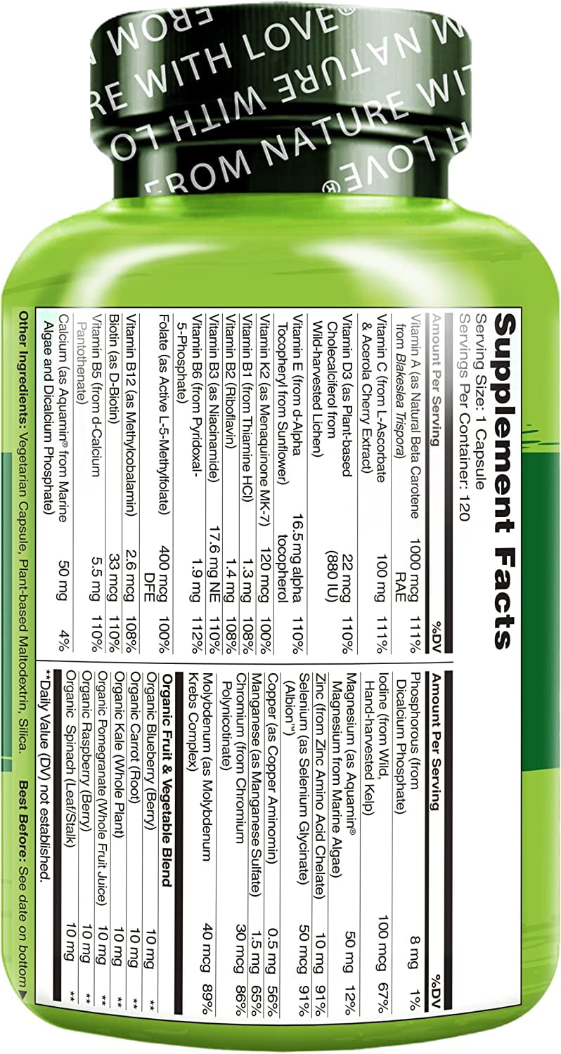 Male Energy Boosting Multivitamin - NATURELO 120 Capsules