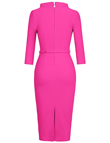 Retro 1950s Style Pink Midi Dress