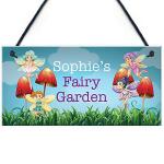 Personalized Red Ocean Fairy Garden Sign
