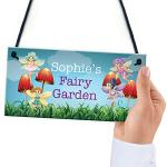 Personalized Red Ocean Fairy Garden Sign