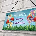 Personalized Red Ocean Fairy Garden Sign