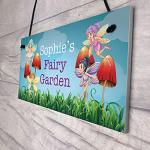 Personalized Red Ocean Fairy Garden Sign