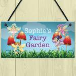 Personalized Red Ocean Fairy Garden Sign