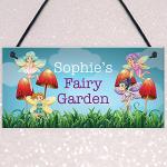 Personalized Red Ocean Fairy Garden Sign