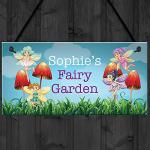 Personalized Red Ocean Fairy Garden Sign