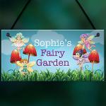 Personalized Red Ocean Fairy Garden Sign