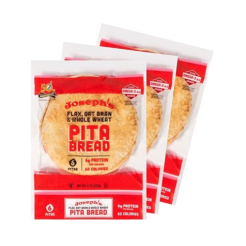 Flax Pita Bread 3-Pack - Low Carb Option