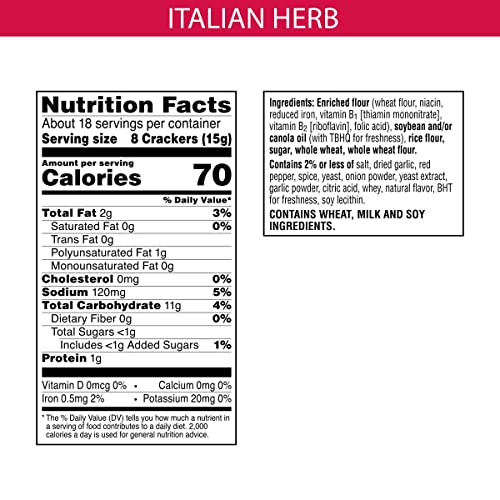 Italian Herb Flatbread Crisps for Parties, 9.5oz