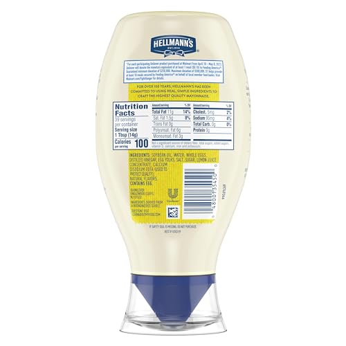 Hellmann's Gluten-Free Real Mayonnaise Squeeze Bottle 20 oz