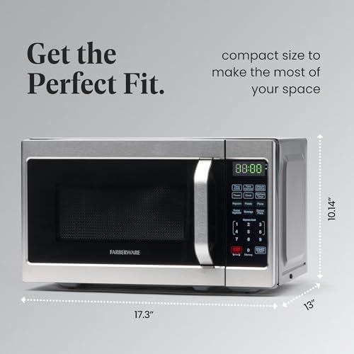Compact Farberware Microwave Oven - 700 Watts, 0.7 Cu. Ft