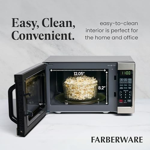 Compact Farberware Microwave Oven - 700 Watts, 0.7 Cu. Ft