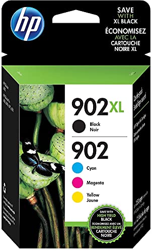 HP 902XL Ink Cartridges 4-Pack - Cyan, Magenta, Yellow, Black