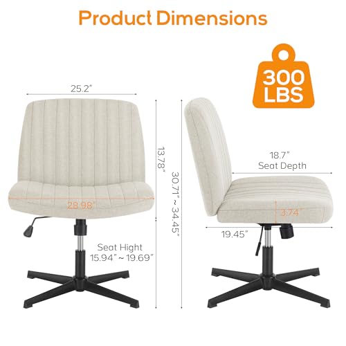 Stylish Criss Cross Armless Office Desk Chair