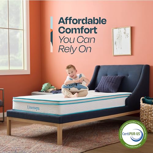 Linenspa Twin 8-Inch Hybrid Memory Foam Mattress