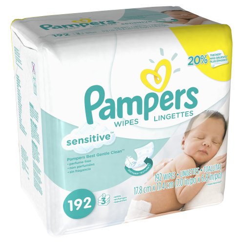 Pampers Sensitive Wipes - 4 Pack Refill Value
