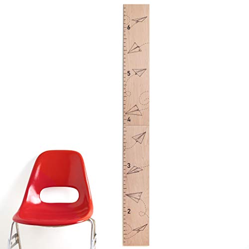 Wooden Kids Growth Chart - Airplane Design