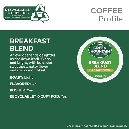 Green Mountain Breakfast Blend K-Cup Pods, 96 Count