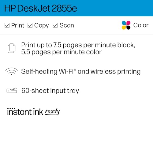 HP DeskJet 2855e Wireless All-in-One Printer & Scanner