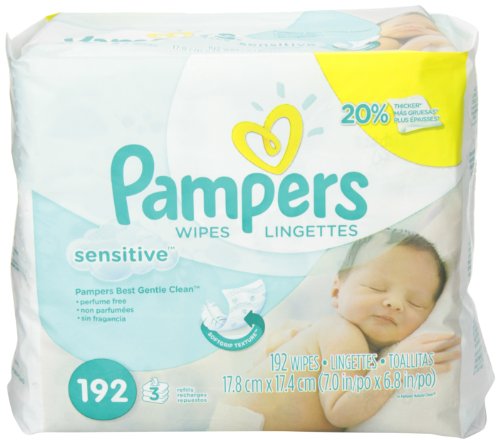 Pampers Sensitive Wipes - 4 Pack Refill Value