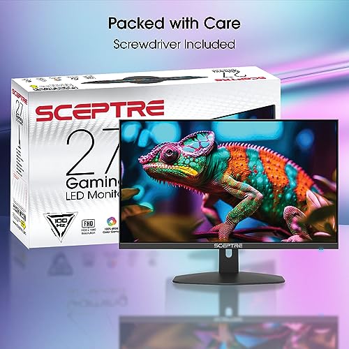 Sceptre 27-Inch Gaming Monitor, 100Hz, FreeSync, Black