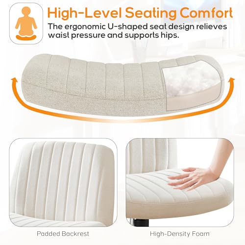 Stylish Criss Cross Armless Office Desk Chair