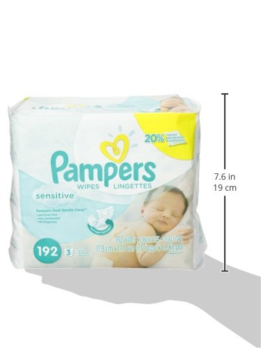 Pampers Sensitive Wipes - 4 Pack Refill Value