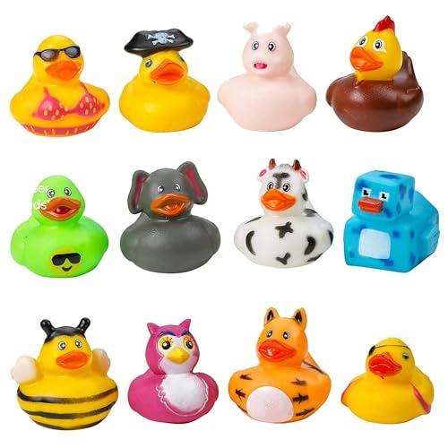 Kicko 50 Pack Assorted Rubber Ducks - Fun Party Favors