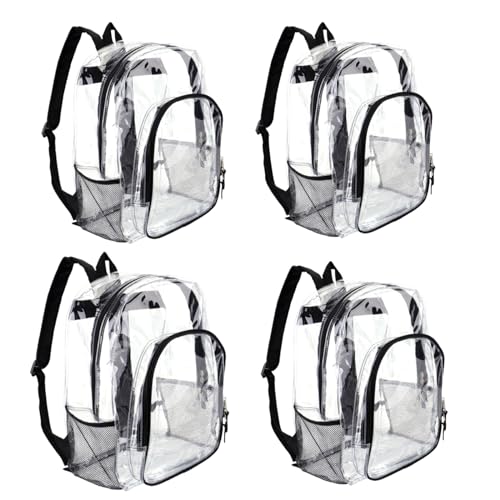 JOMPARO 12-Pack Heavy Duty Clear Backpacks