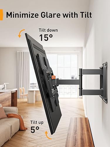 Perlegear Full Motion TV Wall Mount, Versatile Fit