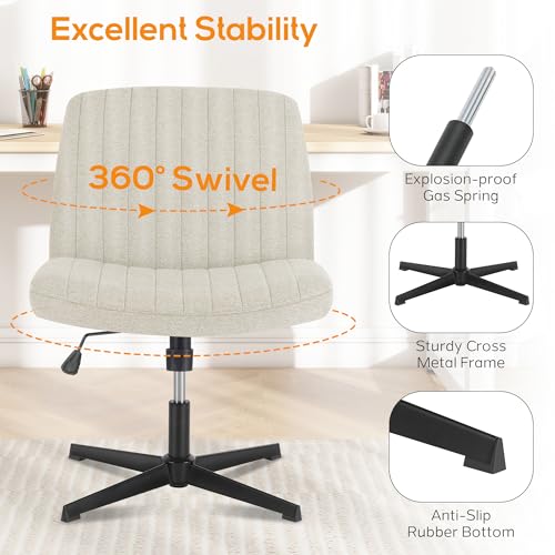 Stylish Criss Cross Armless Office Desk Chair