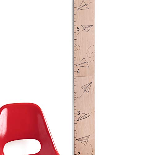 Wooden Kids Growth Chart - Airplane Design