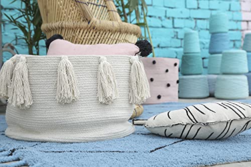 Handmade Cotton Decorative Storage Basket - Natural