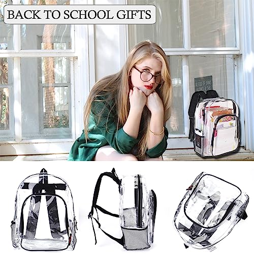 JOMPARO 12-Pack Heavy Duty Clear Backpacks