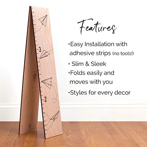 Wooden Kids Growth Chart - Airplane Design