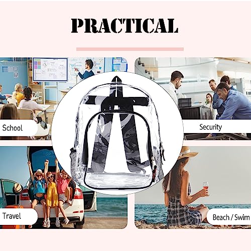 JOMPARO 12-Pack Heavy Duty Clear Backpacks