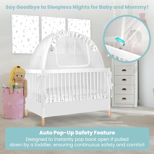 Premium Pop Up Crib Tent - Baby Safety Cover