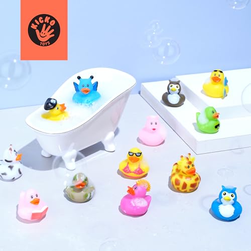 Kicko 50 Pack Assorted Rubber Ducks - Fun Party Favors