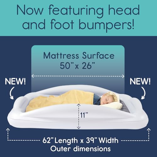 Hiccapop Inflatable Toddler Travel Bed - Grey