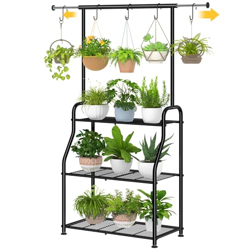 Stylish Metal 3-Tier Plant Stand for Home Garden