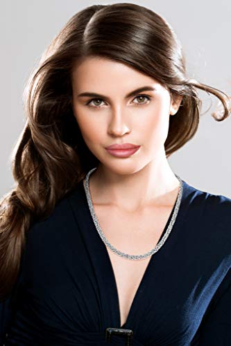 Miabella 925 Sterling Silver Byzantine Necklace - 20 Inch