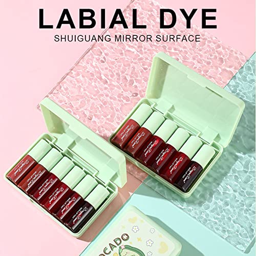 Korean 6-Color Lip Tint Set - Long-Lasting Velvet