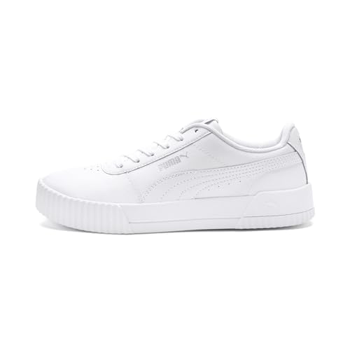 PUMA Women’s Carina Leather Sneakers - White/Silver
