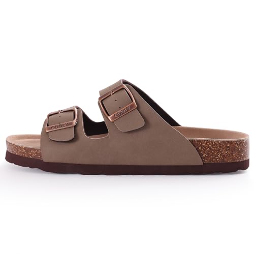 Adjustable Cork Footbed Slide Sandals for Women