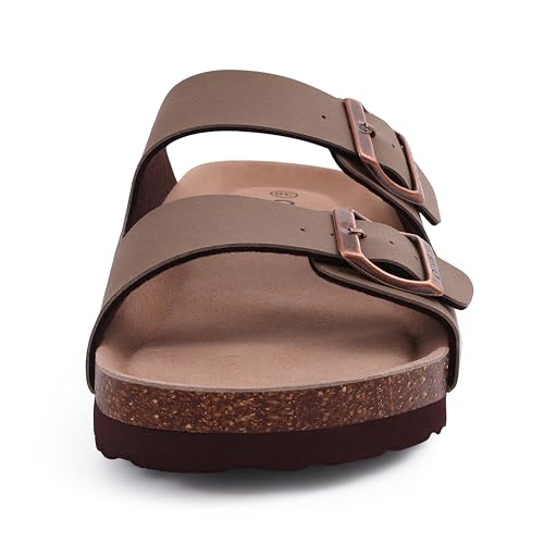 Adjustable Cork Footbed Slide Sandals for Women