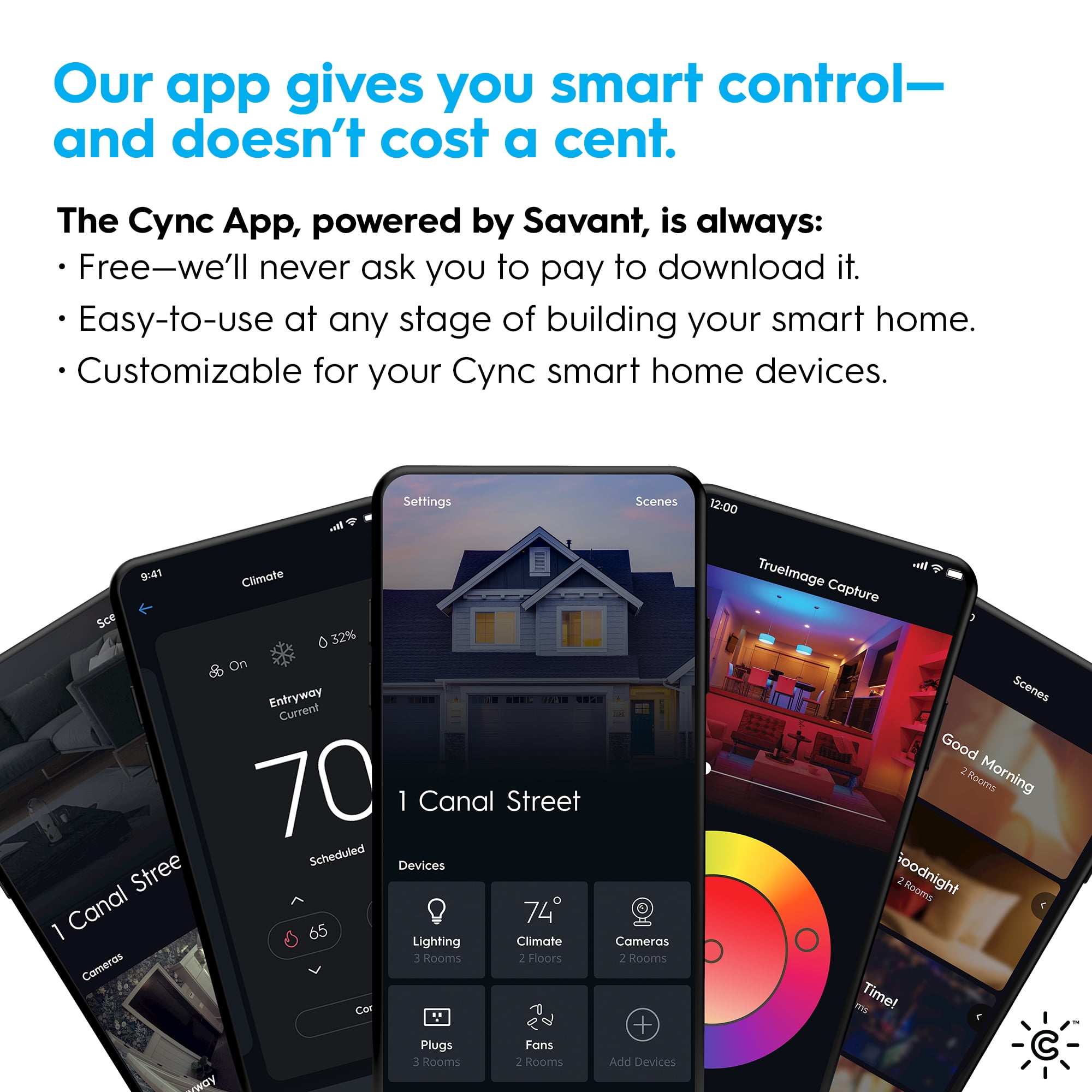 GE CYNC Smart LED Bulbs, Soft White, 2pk