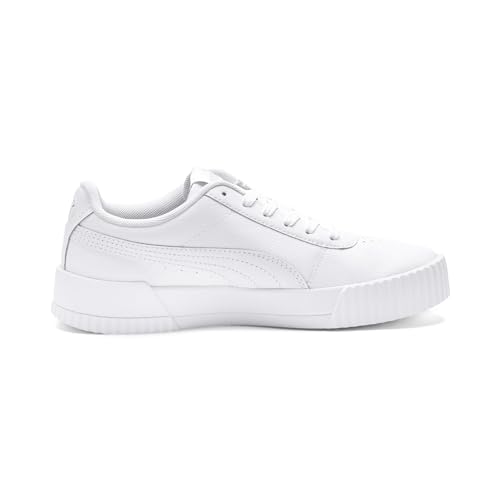 PUMA Women’s Carina Leather Sneakers - White/Silver