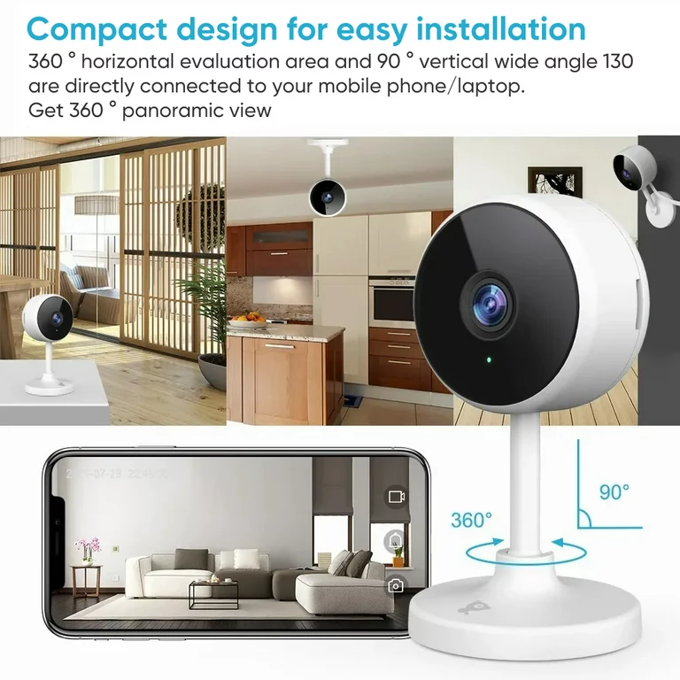 Smart Wireless Indoor Camera with Alexa (2-Pack)