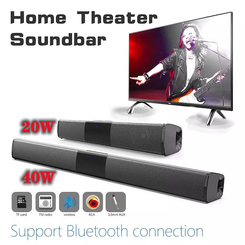 Wireless Portable TV Soundbar with Smart Remote