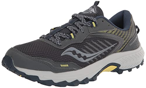Saucony Women's Trail Running Shoe, Shadow/Sunblaze, 8.5W